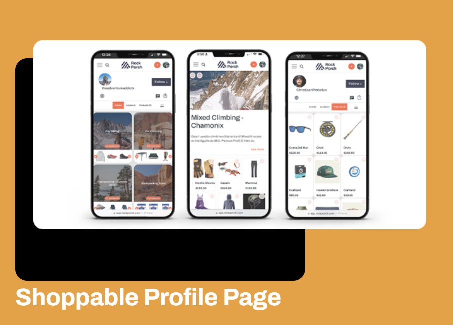 Shoppable Profile Page